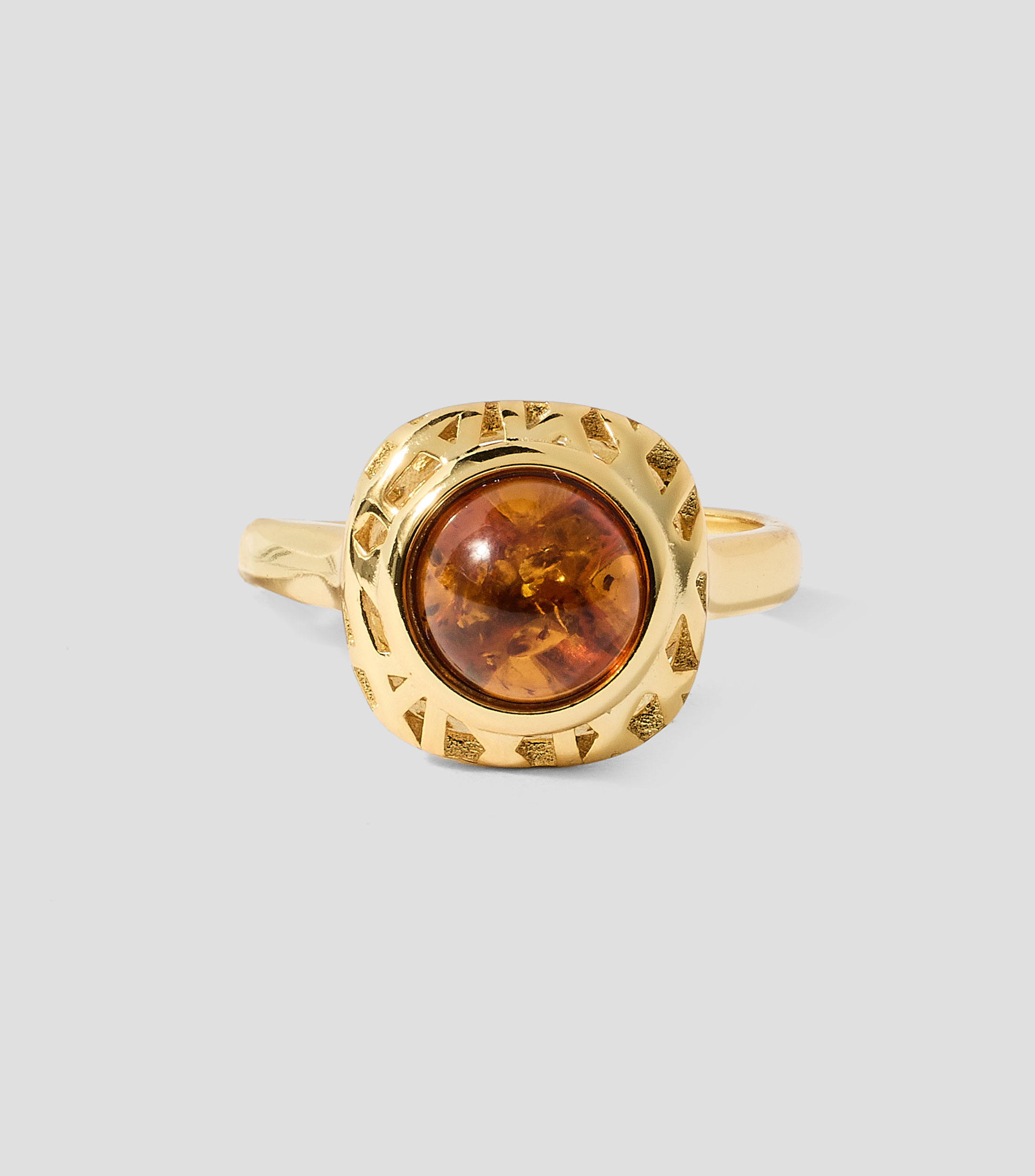 Anillo en Plata .925 con ámbar Mujer